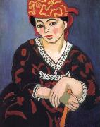 Henri Matisse Woman wearing a red turban oil painting artist
